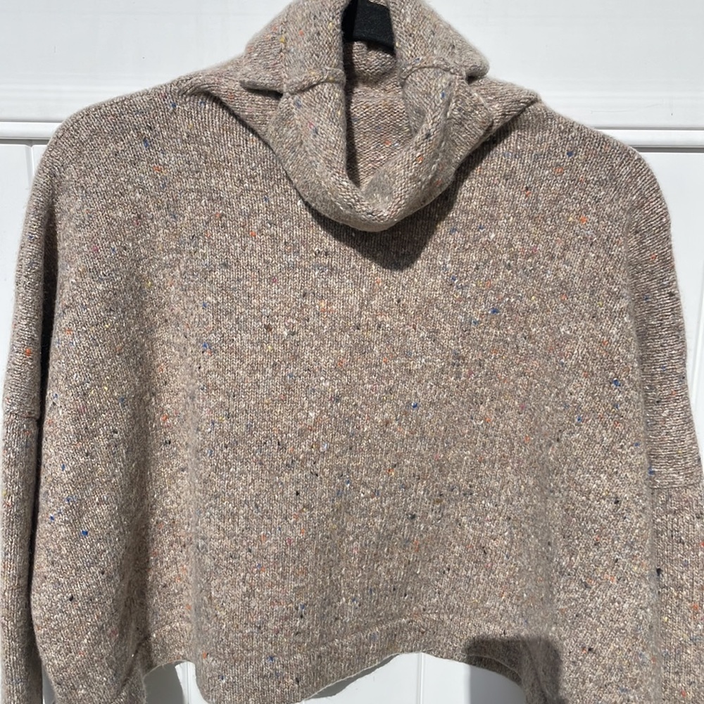 For @mscasey111 !! NWOT TEN CORSO COMO Lana Wool Cropped Oversized Turtleneck - Picture 2 of 5